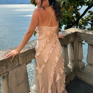 Show Me Your Mimi Romance Ruffle Dress - Champagne XS